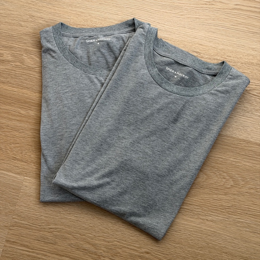 Spier & Mackay Cotton Modal Crew Neck T-Shirt - Heather Gray